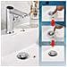 Tappo Di Scarico Pop-up Grande Con Foro, Filtro Per Lavabo In Acciaio Inox Argento - Foto miniatura 6