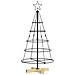 Albero a Cono di Natale con supporto Nero 90 cm Acciaio - Foto miniatura 1