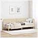 Cornice del letto ad angolo Crema 80 x 200 cm Tessuto - Foto miniatura 2