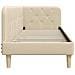 Cornice del letto ad angolo Crema 80 x 200 cm Tessuto - Foto miniatura 6