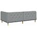 Cornice del letto ad angolo Grigio chiaro 90 x 200 cm Tessuto - Foto miniatura 7
