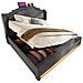 Letto Contenitore Idraulico In Velluto Con Luci Led E Ricariche Usb - Foto miniatura 1