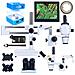 Mikroscopio Stereoscopico Trinoculare Moon Pro Msmp-t-sdms1-6745 - Set Con Camera Scorpius Pro, Display 8"", Supporto, Illuminatore Led | Alta Qualità Ottica, Zoom 6,7x-45x | Uso Professionale - Foto miniatura 1