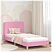 Struttura letto bambini con testata Rosa 90 x 190 cm Tessuto - Foto miniatura 2