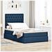 Letto con contenitore e materasso Blu 120 x 190 cm Tessuto - Foto miniatura 2