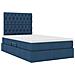 Letto con contenitore e materasso Blu 120 x 190 cm Tessuto - Foto miniatura 5