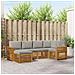 Set divani con cuscino 6 pcs Grigio Naturale e Chiaro - Foto miniatura 2