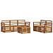 Set divani 6 pcs Naturale Legno di Acacia Massello - Foto miniatura 1
