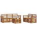 Set divani 6 pcs Naturale Legno di Acacia Massello - Foto miniatura 3