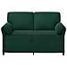 Divano a 2 Posti Verde Scuro 158 x 83 x 95 cm Velluto - Foto miniatura 3