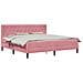 Struttura letto con materasso Rosa 180 x 200 cm Velluto - Foto miniatura 1