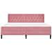 Struttura letto con materasso Rosa 180 x 200 cm Velluto - Foto miniatura 6