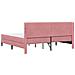 Struttura letto con materasso Rosa 180 x 200 cm Velluto - Foto miniatura 8
