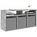 Lowboard con cassetto Grigio cemento 87 x 27,5 x 43 cm - Foto miniatura 3