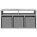 Lowboard con cassetto Grigio cemento 87 x 27,5 x 43 cm - Foto miniatura 6
