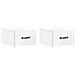 Mobiletto da notte a muro 2 pcs Bianco Lucido 34,5 x 33 x 20 cm - Foto miniatura 1