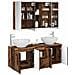 Set di Armadi da Bagno 4 pcs Legno antico Legno ingegnerizzato - Foto miniatura 3