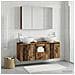 Set di Armadi da Bagno 4 pcs Legno antico Legno ingegnerizzato - Foto miniatura 4
