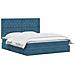 Letto con contenitore e materasso Blu Scuro 140 x 200 cm - Foto miniatura 3