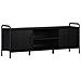 Mobile TV 133 x 33 x 50 cm Rovere Nero Legno ingegnerizzato - Foto miniatura 1