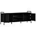 Mobile TV 133 x 33 x 50 cm Rovere Nero Legno ingegnerizzato - Foto miniatura 2