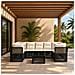 Set Divano da Giardino 8 pz Nero polyrattan - Foto miniatura 9
