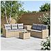 Set di divani 8 pz Beige e Grigio Chiaro - Foto miniatura 6