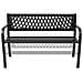 Panchina da Giardino 118 cm in Acciaio Nera - Foto miniatura 2