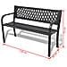 Panchina da Giardino 118 cm in Acciaio Nera - Foto miniatura 4