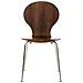 Sedia Impilabile Diego in Legno I Sedia Attesa in Metallo I Sedia Ergonomica Conferenza I Sedia Design Classico Riunioni O Sale Noce - Foto miniatura 2