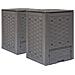 Compostiere Per Giardino 2 Pz Marrone 60x60x83 Cm 600 L - Foto miniatura 1