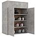 Scarpiera Grigio Cemento 60x35x84 cm in Legno Multistrato - Foto miniatura 4