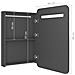 Armadietto Bagno con Specchio e LED Grigio 60x11x80 cm - Foto miniatura 7