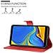 Custodia Compatibile Con Samsung Galaxy A7 2018 In Rosso Carminio - Coperchio Protettiva Con Chiusura Magnetica, Funzione Stand E Tasca Per Le Carte - Foto miniatura 3