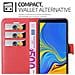 Custodia Compatibile Con Samsung Galaxy A7 2018 In Rosso Carminio - Coperchio Protettiva Con Chiusura Magnetica, Funzione Stand E Tasca Per Le Carte - Foto miniatura 4