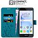 Custodia Compatibile Con Honor 8 / 8 Premium In Blu Fiore - Coperchio Protettivo In Design Floreale Con Chiusura Magnetica, Funzione Stand E Slot Per Carte - Foto miniatura 3