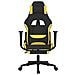 Sedia Da Gaming Con Poggiapiedi Nero E Giallo In Tessuto - Foto miniatura 2