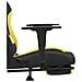 Sedia Da Gaming Con Poggiapiedi Nero E Giallo In Tessuto - Foto miniatura 3