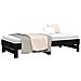 Dormeuse Estraibile Nera 2x (90x190) Cm Legno Massello Di Pino - Foto miniatura 2