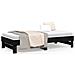 Dormeuse Estraibile Nera 2x (90x190) Cm Legno Massello Di Pino - Foto miniatura 8