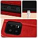 Custodia Per Xiaomi 13, Portacarte E Funzione Supporto Rossa - Foto miniatura 4