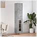 Credenza Grigio Cemento 34,5x34x180 Cm In Legno Multistrato - Foto miniatura 1