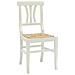 Set 2 Sedie Legno Seduta Paglia Bianco Shabby Chic - Foto miniatura 1