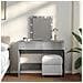 Toeletta Con Led Grigio Cemento 100x40x130 Cm - Foto miniatura 1