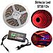 Striscia Strip Led 5730 5m Adesiva Luce Ip65 Alimentatore 12v 5a Rosso 12w /m - Foto miniatura 1