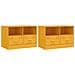 Mobili Tv 2 Pz Giallo Senape 67x39x44 Cm In Acciaio - Foto miniatura 2