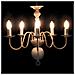 Lusso Casadino -  Candelabro Stile Anticato Bianco 5 Lampadine E14 - Foto miniatura 1