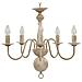 Lusso Casadino -  Candelabro Stile Anticato Bianco 5 Lampadine E14 - Foto miniatura 4