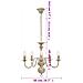 Lusso Casadino -  Candelabro Stile Anticato Bianco 5 Lampadine E14 - Foto miniatura 6