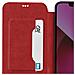 Custodia Per Iphone 12 Mini Pelle Vera Con Supporto E Portacarte, Rosso - Foto miniatura 2